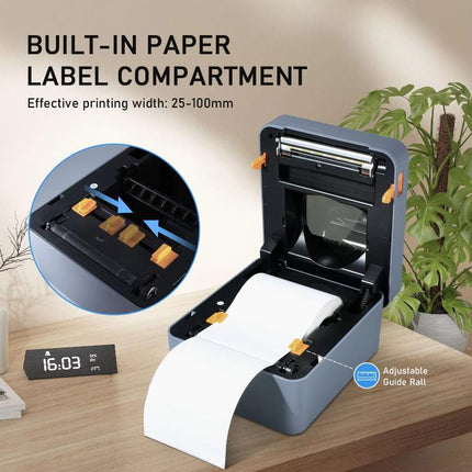 4-Inch Thermal Label Printer for Shipping, Barcode & Packaging Labels 25-100mm Print Width, EU Plug, HZTZ T40 USB, HZTZ T40 USB+Bluetooth, HZTZ T40 USB+LAN, HZTZ T40 USB+Bluetooth+Wi-Fi, HZTZ T40 USB+Wi-Fi