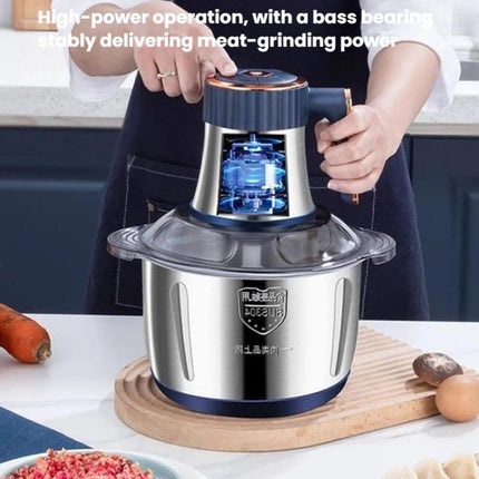 5L Large-Capacity Stainless Steel Meat Grinder Home Food Processor High-Power Electric Baby Food Maker, EU Plug, US Plug, UK Plug
