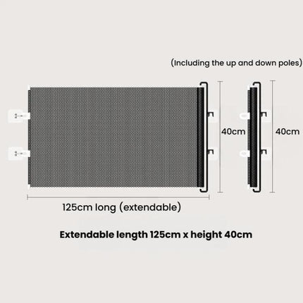 Anti-Jump Retractable Pet Gate Pet Barrier Anti-Escape Door Panel For Cats, 40 x 125cm, 45 x 125cm, 50 x 125cm, 58 x 125cm, 68 x125cm, 75 x 140cm, 85 x 140cm