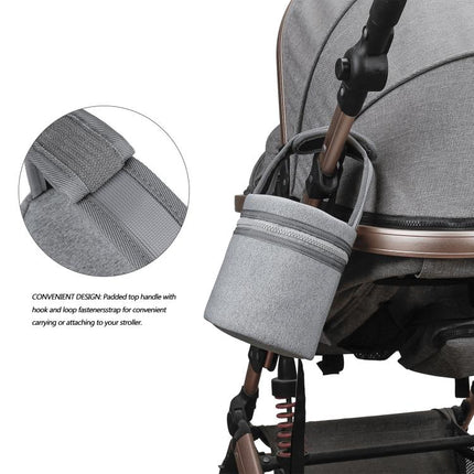 Baby Bottle Cooler Bag Storage Pouch for Breast Pump, Baby Bottles Outing Stroller Hanging Bag