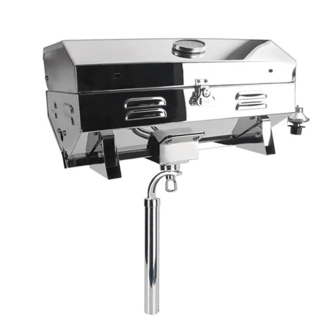 Stainless Steel Yacht BBQ Grill Outdoor Boat Grill Canister Stove, No Bracket, With Bracket