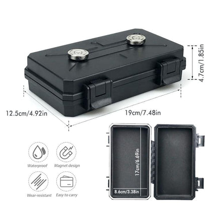Outdoor Portable Car Bottom Hidden Magnetic Storage Box, 19x12.5x4.7cm, 15x6x3.5cm, 12x7x4cm, 28x12x7cm, 15.5x10x4.5cm, 20x12x5cm, 13x8.5x4.5cm, 21x13x5.7cm
