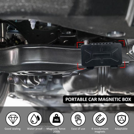 Outdoor Portable Car Bottom Hidden Magnetic Storage Box, 19x12.5x4.7cm, 15x6x3.5cm, 12x7x4cm, 28x12x7cm, 15.5x10x4.5cm, 20x12x5cm, 13x8.5x4.5cm, 21x13x5.7cm