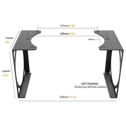 For XBOX Series X Under Desk Mount Metal Hidden Organizer Bracket Space Saving Holder