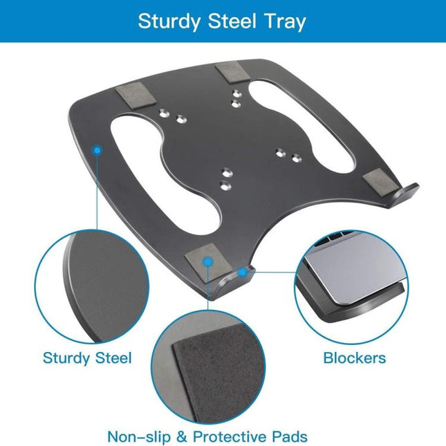 Laptop VESA Mount Tray Metal Adapter For 100x100mm Monitor Arm Universal Ventilated Holder For Notebook, TP-001