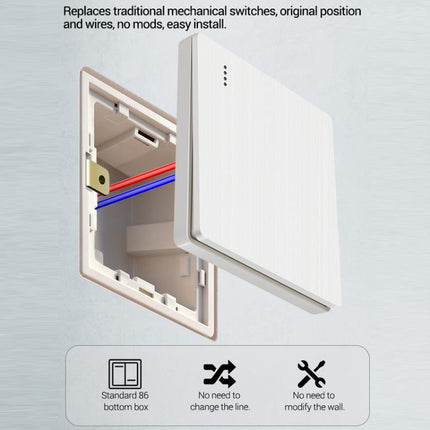 ANENG Remote Control Wireless Smart Home Lighting Panel, One-Gang, Two-Gang, Three-Gang