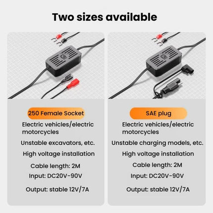 Kewig KWG-JY 20-90V To 12V Electric Vehicle Power Regulator Modified Car Charger Terminals, 250 Female Socket, SAE Plug