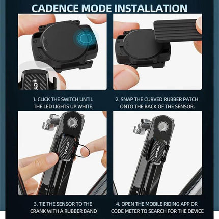 2 In 1 Cadence SensorPrecision Speed Smart Sensor, Supports Bluetooth and ANT+ Dual Modes, CYCLAMI C1