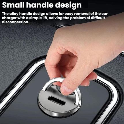 Mini Car Charger With Single Type-C Pull Ring For Cars Motorcycles, PD30W
