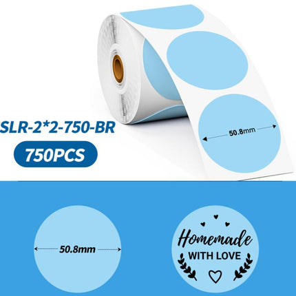 Phomemo 2-Inch Round Adhesive Labels For PM241-BT/PM246S/D520-BT Printer, LASER-SILVER-BLACK-400pcs, > LASER-GOLD-BLACK-400pcs, WHITE-BLACK-750pcs, PINK-BLACK-750pcs, YELLOW-BLACK-750pcs, BLUE-BLACK-750pcs, ORANGE-BLACK-750pcs, WHITE-BLUE-750pcs       ...