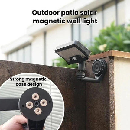 Solar Outdoor Courtyard String Lights With Motion Sensor Home Use Smart Magnetic Wall Lamp, White Light, Warm Light