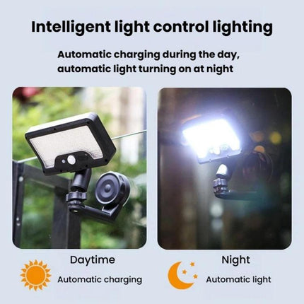 Solar Outdoor Courtyard String Lights With Motion Sensor Home Use Smart Magnetic Wall Lamp, White Light, Warm Light