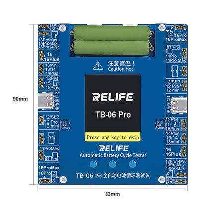 For IPhone 11-16 Series Fully Automatic Battery Cycle Tester With Dual-Channel Independent Battery Cycle Charging, EU Plug, TB-06 Pro