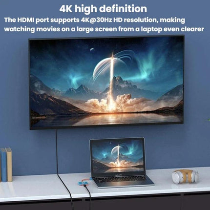 Type-C To USB 3.0+HDMI+Type-C 3 In 1 Docking Station HDR Portable Multi-Function Large-Screen Adapter, For Nintendo Switch 2