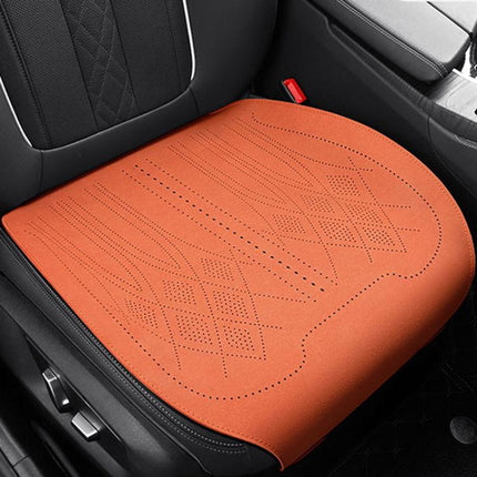 ZD25A Universal Suede Car Seat Cushion Summer Breathable Double-Sided Seat Pad, Front Row Black, Front Row Orange, Front Row Grey, Back Row Black, Back Row Orange, Back Row Grey
