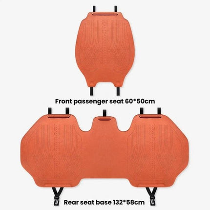 ZD25A Universal Suede Car Seat Cushion Summer Breathable Double-Sided Seat Pad, Front Row Black, Front Row Orange, Front Row Grey, Back Row Black, Back Row Orange, Back Row Grey