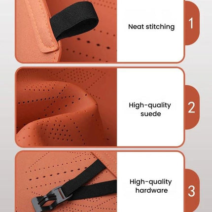 ZD25A Universal Suede Car Seat Cushion Summer Breathable Double-Sided Seat Pad, Front Row Black, Front Row Orange, Front Row Grey, Back Row Black, Back Row Orange, Back Row Grey