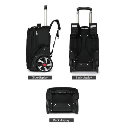 20 Inch Carry-On Trolley Backpack Large Capacity Waterproof Oxford Travel Duffle Bag With Wheels & TSA Lock
