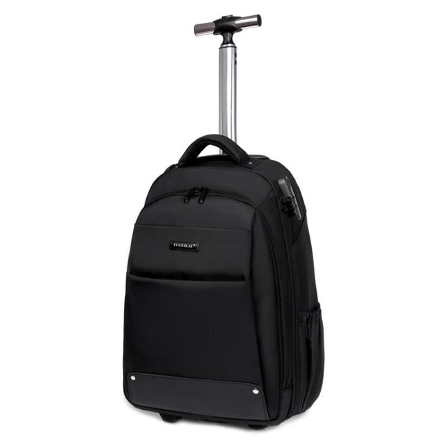 FUGUILAI Wheeled Backpack with Hideable Wheels & Straps, TSA Lock & 2-Stage Telescopic Handle Trolley Backpack for Business Travel, 8800A Light Gray, 8800A  Black, 8800A Deep Blue
