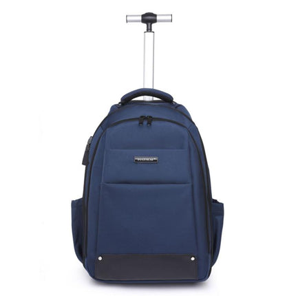 FUGUILAI Wheeled Backpack with Hideable Wheels & Straps, TSA Lock & 2-Stage Telescopic Handle Trolley Backpack for Business Travel, 8800A Light Gray, 8800A  Black, 8800A Deep Blue