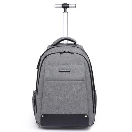 FUGUILAI Wheeled Backpack with Hideable Wheels & Straps, TSA Lock & 2-Stage Telescopic Handle Trolley Backpack for Business Travel, 8800A Light Gray, 8800A  Black, 8800A Deep Blue