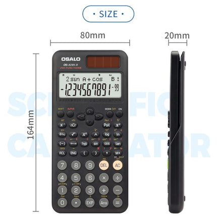 OSALO  OS-82ES PLUS II 240-Function Scientific Calculator Solar Powered with 10+2 Digit Display, OS-82ES PLUS II
