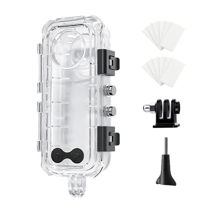 For Insta360 X5 Invisible Dive Case 45M/147ft Waterproof Underwater Housing With Seamless 360 Degree Stitching, PC Lens