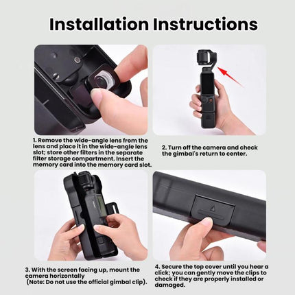 For DJI Osmo Pocket 4 / 3 BRDRC Display Gimbal Lens Cover Protective Case