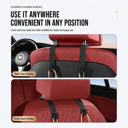 2pcs /Pack Car Headrest Hooks Car Seat Purse Hook Universal Car Organizer Backseat Hanger for Handbags, Coats, Grocery Bags, Car Headrest Hooks