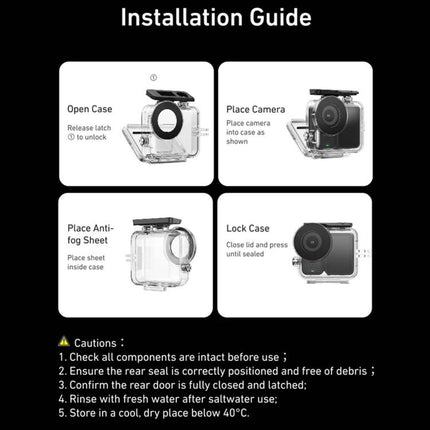 TELESIN 60m Waterproof Case for DJI Osmo Nano IPX8 Under-Water Dive Housing Anti-Fog Action Camera Protection Cover