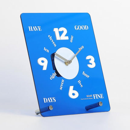 wozoom Modern Minimalist Desk Clock  Acrylic Mirror Table Clock With Silent Non-Ticking Quartz Movement