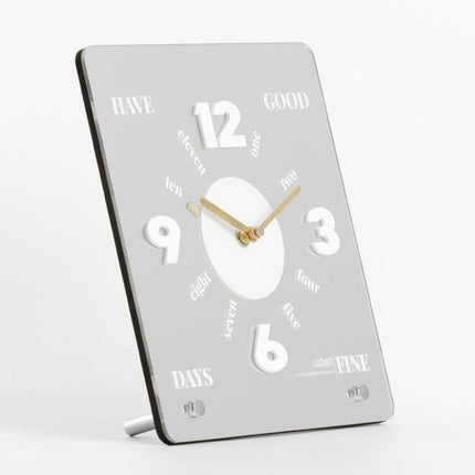 wozoom Modern Minimalist Desk Clock  Acrylic Mirror Table Clock With Silent Non-Ticking Quartz Movement