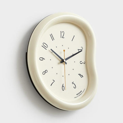 wozoom Living Room Modern Art Wall Clock Minimalist Cream Style Silent Decorative Clock, Flat Black, Framed Cream White, Framed Cream Brown, Framed Black, Dust-proof Cream White, Dust-proof Cream Brown, Dust-proof Black
