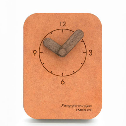 wozoom Silent Desk Clock Small Wooden Table Wall Clock