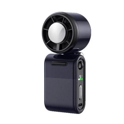 Semiconductor Ice Cooling Handheld Fan 5-Speed Turbo Mini Pocket Fan with Smart LED Power Display USB-C Rechargeable Small Personal Fan