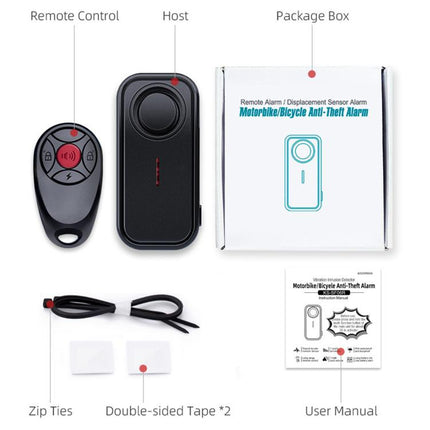 SF06R IP66 Waterproof Long-Distance Wireless Vehicle Vibration Anti-Theft Alarm, 1 Host + 1 Remote Control, 1 Host + 2 Remote Control, 2 Host + 1 Remote Control