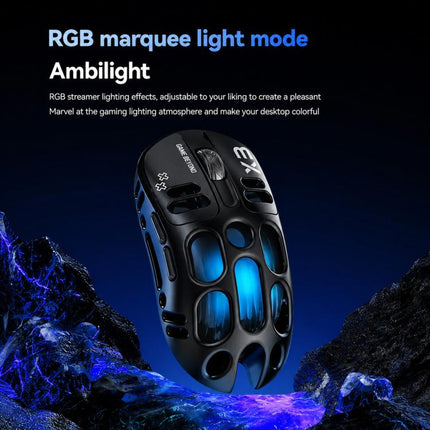 T-WOLF X3 Tri-Mode Wireless Gaming Mouse Ultra-Lightweight Hollow-Out Honeycomb Shell 8000 DPI