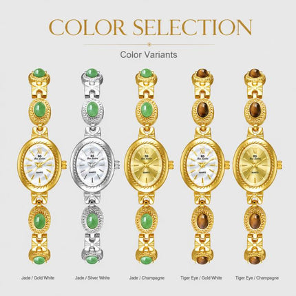 BS Bee Sister FA1859 Women Oval Bracelet Watch Vintage Analog Quartz Jewelry Dress Wristwatch