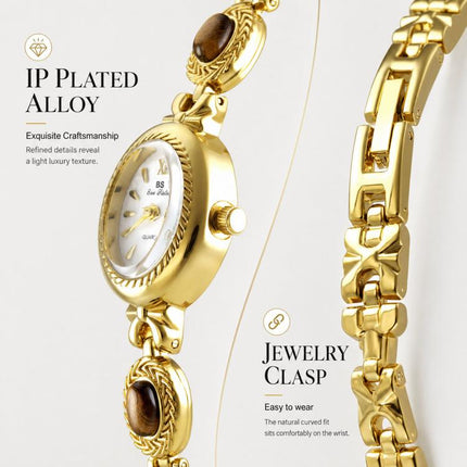 BS Bee Sister FA1859 Women Oval Bracelet Watch Vintage Analog Quartz Jewelry Dress Wristwatch