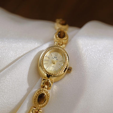 BS Bee Sister FA1859 Women Oval Bracelet Watch Vintage Analog Quartz Jewelry Dress Wristwatch