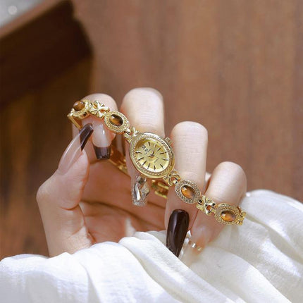 BS Bee Sister FA1859 Women Oval Bracelet Watch Vintage Analog Quartz Jewelry Dress Wristwatch