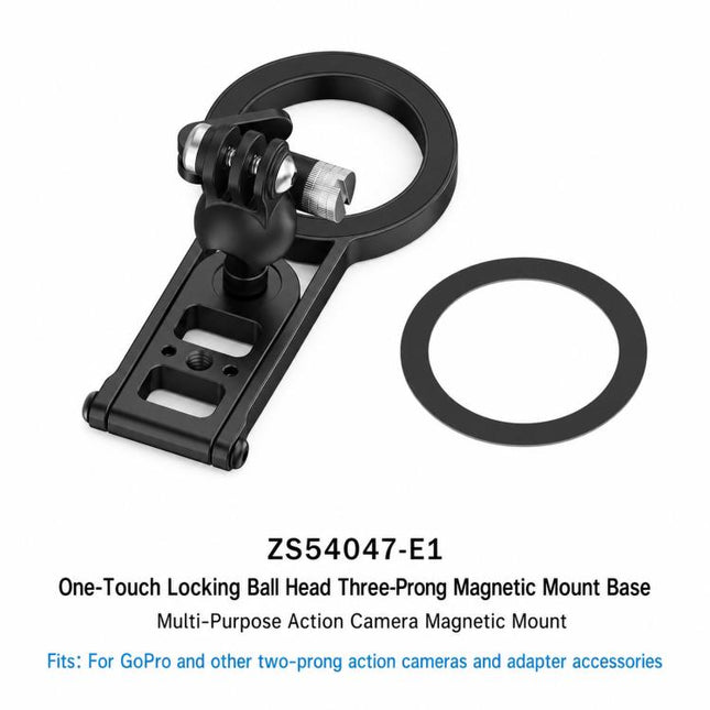 Magnetic Action Camera Mount Base, For GoPro & 2-Prong Cameras Ball Joint, For Insta360 GO 3/3S Quick Release, For GoPro 13 Quick Release, For DJI Action 5 Pro/4/3/2 Quick Release, For 1/4inch Screw Hole Camera, For 17mm Ball Joint Accessories         ...
