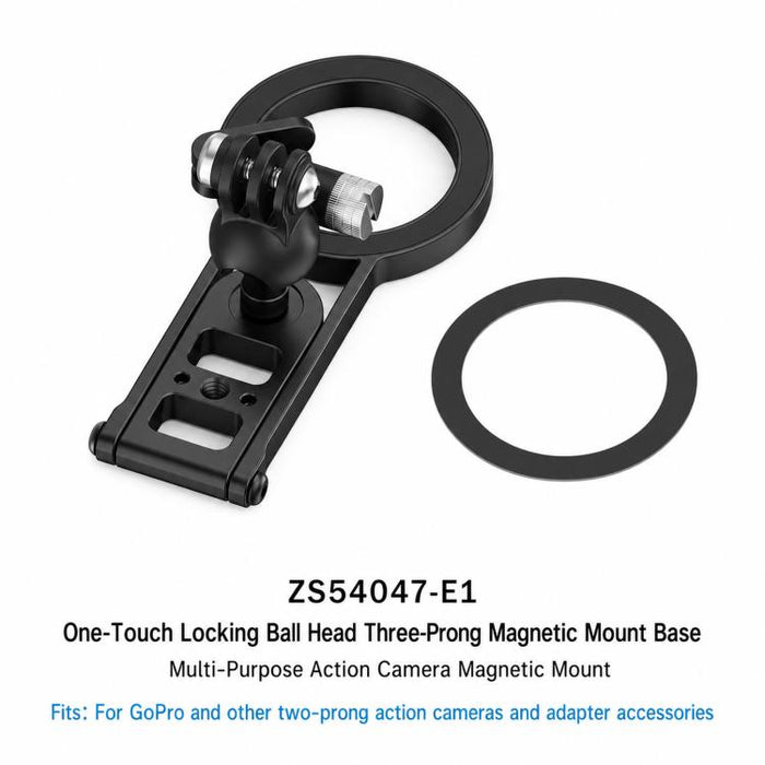 Magnetic Action Camera Mount Base, For GoPro & 2-Prong Cameras Ball Joint, For Insta360 GO 3/3S Quick Release, For GoPro 13 Quick Release, For DJI Action 5 Pro/4/3/2 Quick Release, For 1/4inch Screw Hole Camera, For 17mm Ball Joint Accessories         ...