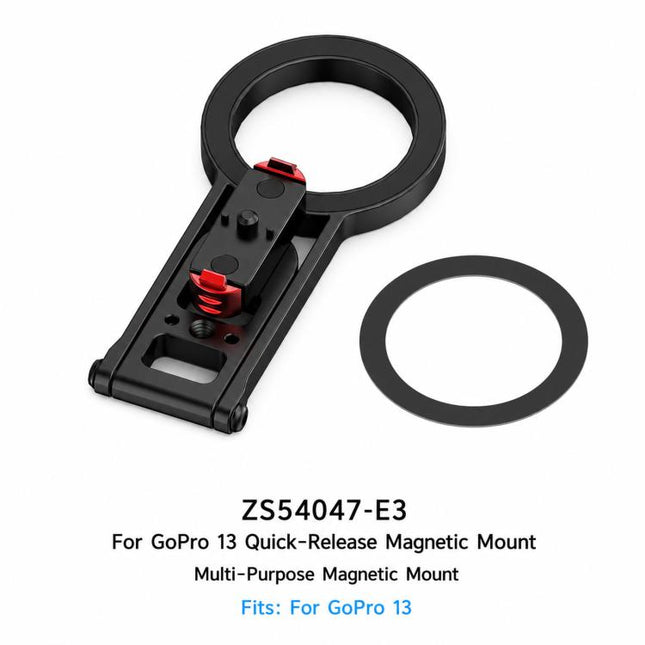 Magnetic Action Camera Mount Base, For GoPro & 2-Prong Cameras Ball Joint, For Insta360 GO 3/3S Quick Release, For GoPro 13 Quick Release, For DJI Action 5 Pro/4/3/2 Quick Release, For 1/4inch Screw Hole Camera, For 17mm Ball Joint Accessories         ...