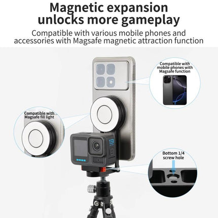Magnetic Action Camera Mount Base, For GoPro & 2-Prong Cameras Ball Joint, For Insta360 GO 3/3S Quick Release, For GoPro 13 Quick Release, For DJI Action 5 Pro/4/3/2 Quick Release, For 1/4inch Screw Hole Camera, For 17mm Ball Joint Accessories         ...