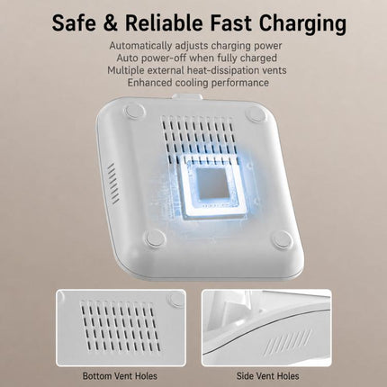 Magnetic Charging Stand With Passive Sound Amplifier Desktop Phone Holder, A9299 (White)