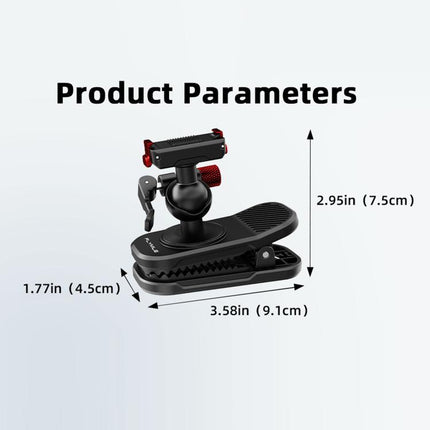 Flymile Magnetic Quick-release Backpack Shoulder Strap Clip Bracket, For DJI Osmo Action 3 / 4 / 5 Pro, For DJI Osmo Action 6 / Nano, For Insta360 Ace / Ace Pro / 2 / X5