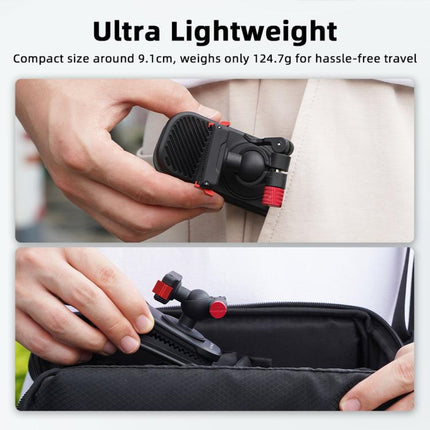 Flymile Magnetic Quick-release Backpack Shoulder Strap Clip Bracket, For DJI Osmo Action 3 / 4 / 5 Pro, For DJI Osmo Action 6 / Nano, For Insta360 Ace / Ace Pro / 2 / X5
