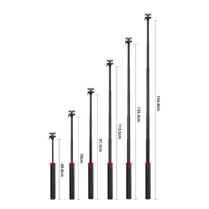 BRDRC 1.6m Ball Head Quick-release Tripod Extension Selfie Stick, For DJI Osmo Action 6 / Nano, For DJI Osmo Action 3 / 4 / 5 Pro