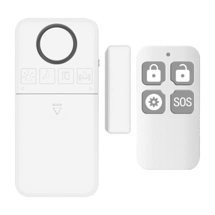 2-Piece Set Wireless Door Window Alarm With Remote Control 130dB Magnetic Sensor For Home Security 4 Modes